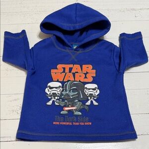 🧡2T Star Wars Kids Dark Blue Hoodie with Darth Vader Design Star Wars